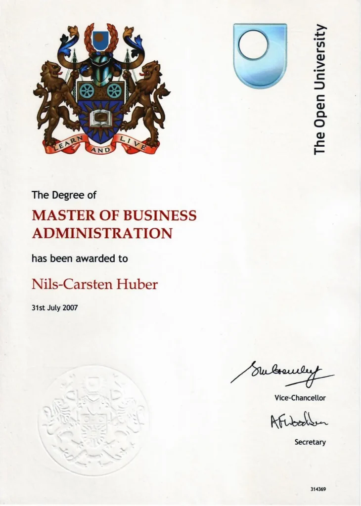 MBA Award Nils-C. Huber